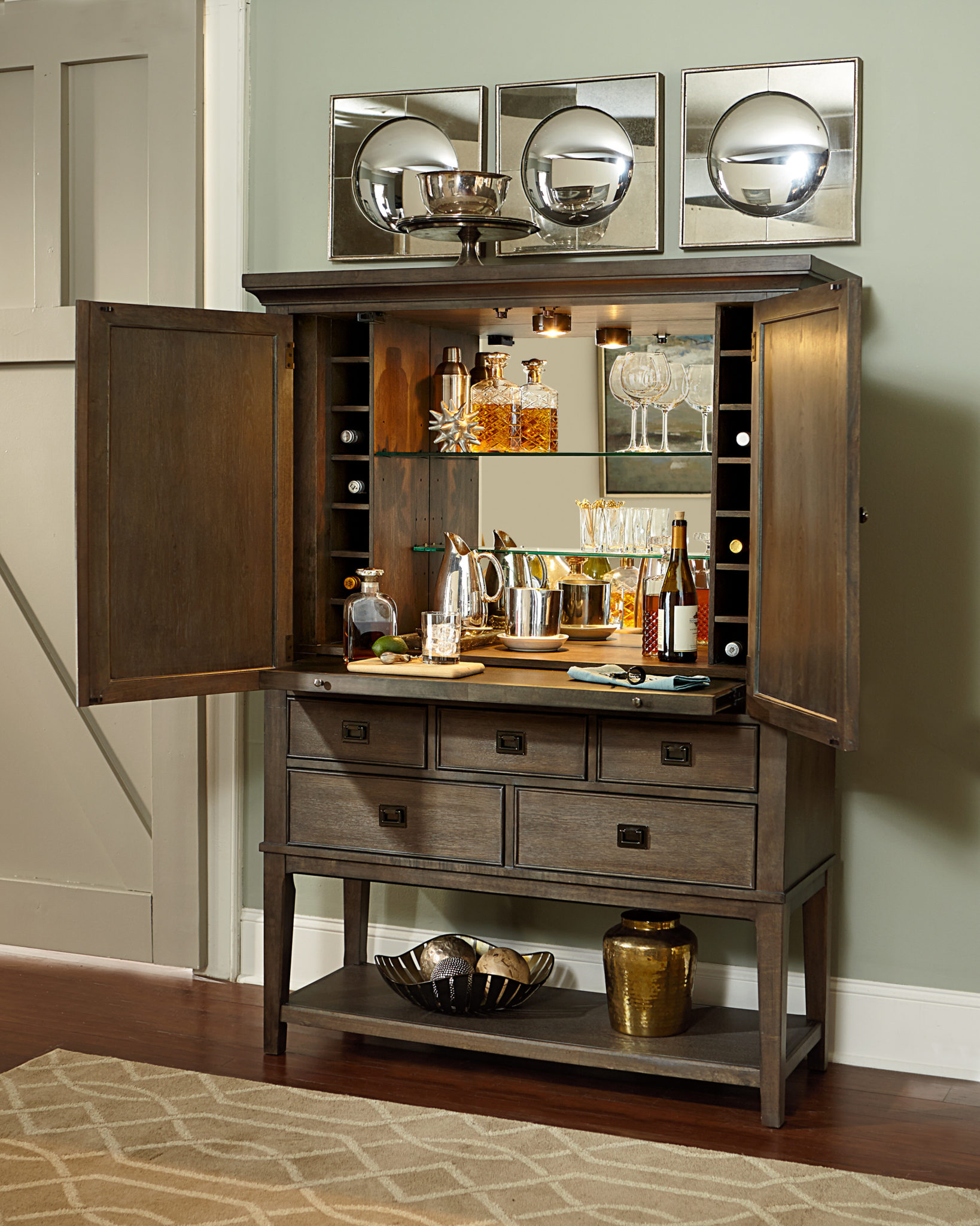 Creating a convenient bar cart for game day