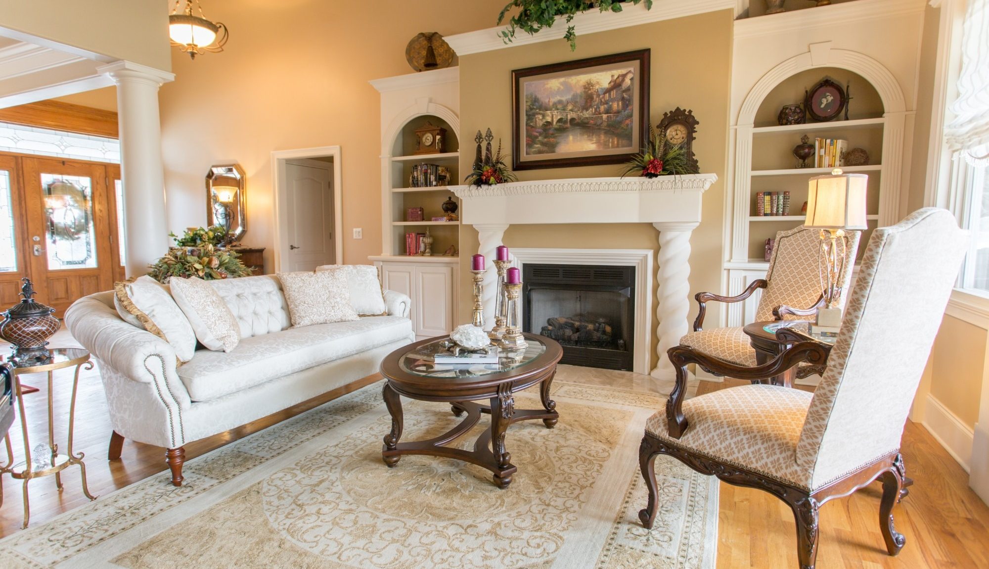 Traditional Living Room Interior Designer Washington Township, MI